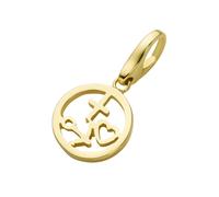 Giorgio Martello Milano Charm Glaube / Liebe Hoffnung, Silber 925, gold Gold