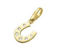 Giorgio Martello Milano Charm Hufeisen mit Zirkonia, Silber 925, gold Gold