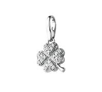 GIORGIO MARTELLO MILANO Charm-Einhänger »Kleeblatt mit Zirkonia«