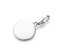 Giorgio Martello Milano - Charm rundes Plättchen zum Gravieren, Silber 925 Charms & Kettenanhänger Silber Damen