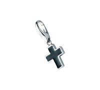 Giorgio Martello Milano Charm schwarzes Kreuz, Silber 925 Onesize Damen