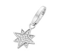 Giorgio Martello Milano Charm Stern mit Zirkonia, weiß weiß