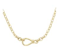 Giorgio Martello Milano - Collier Ankerkette mit Zirkonia, Silber 925 Ketten Gold Damen