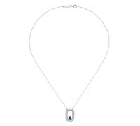 Collier "mit Zirkonia und Kristallstein, Silber 925", blau, GIORGIO MARTELLO MILANO, Halsketten, Damen, 45cm, Silber 925 (Sterlingsilber), Collier (58473927-0) blau