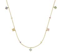 Giorgio Martello Milano Collier mit Behang, farbige Zirkonia, vergoldet, Silber 925 45 cm Violett