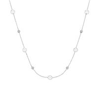 Collier "mit Süßwasser-Perlen, Silber 925", silber, GIORGIO MARTELLO MILANO, Halsketten, Damen, 45cm, Silber 925 (Sterlingsilber), Collier (25196660-0) silber