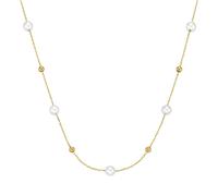 Collier "mit Süßwasser-Perlen, Silber 925", gold, GIORGIO MARTELLO MILANO, Halsketten, Damen, 45cm, Silber 925 (Sterlingsilber), Collier (17296657-0) gold