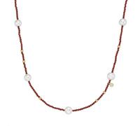 Collier "mit Süßwasser-Perlen und Ziersteinen, Silber 925", gold, GIORGIO MARTELLO MILANO, Halsketten, Damen, 90cm, Silber 925 (Sterlingsilber) (56838349-0) gold