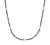 Collier "mit Süßwasser-Perlen und Ziersteinen, Silber 925", gold, GIORGIO MARTELLO MILANO, Halsketten, Damen, 90cm, Silber 925 (Sterlingsilber) (86716947-0) gold