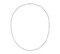 Giorgio Martello Milano Collier mit Süßwasser-Perlen und Ziersteinen, Silber 925 Gold