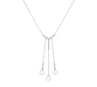 Giorgio Martello Milano - Collier mit Süßwasser-Perlen und Zirkonia, Silber 925 Ketten 1 ct Silber