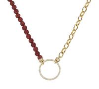 Collier "mit Ziersteinen, Silber 925", gold, GIORGIO MARTELLO MILANO, Halsketten, Damen, 45cm, Silber 925 (Sterlingsilber) (65146965-0) gold