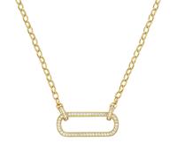 Giorgio Martello Milano Collier mit Zirkonia, Silber 925 Gold