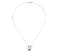 Collier "mit Zirkonia und Kristallstein, Silber 925", blau, GIORGIO MARTELLO MILANO, Halsketten, Damen, 45cm, Silber 925 (Sterlingsilber), Collier (58473927-0) blau