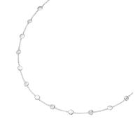 Giorgio Martello Milano Collier mit Zwischenteilen in glänzend und weiße Zirkonia, Silber 925, weiß weiss