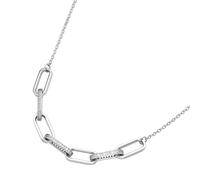 Collier GIORGIO MARTELLO MILANO "Mittelteil mit Zirkonia, Silber 925" Halsketten Gr. 45 cm, Silber 925 (Sterlingsilber), weiß Damen Colliers (83966752-0)