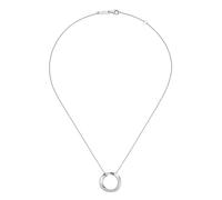 Giorgio Martello Milano Collier Mittelteil rund, gedreht, mit weißen Zirkonia, Silber 925