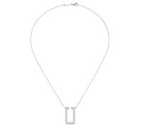 Collier "Mittelteil U-förmig mit Zirkonia, Silber 925", silber, GIORGIO MARTELLO MILANO, Halsketten, Damen, 45cm, Silber 925 (Sterlingsilber), Collier (54401754-0) silber