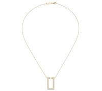 Giorgio Martello Milano Collier Mittelteil U-förmig mit Zirkonia, Silber 925 Gold