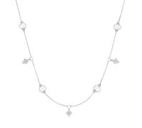 Giorgio Martello Milano Collier Süßwasser-Perlen und Zirkonia, Silber 925