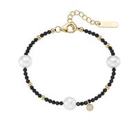 Giorgio Martello Milano Armband Armband mit Süßwasser-Perlen und Ziersteinen, Silber 925