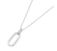 Giorgio Martello Milano - Kette Anhänger beweglich mit Zirkonia, Silber 925 Ketten Weiss Damen