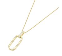 Giorgio Martello Milano Kette Anhänger beweglich mit Zirkonia, vergoldet, Silber 925 45 cm Damen