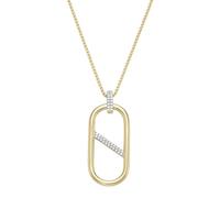 GIORGIO MARTELLO MILANO Kette Anhänger mit Zirkonia, Silber 925, gold gold