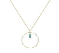 GIORGIO MARTELLO MILANO Kette Anhänger mit Zirkonia und Kristallstein, vergoldet, Silber 925, grün grün