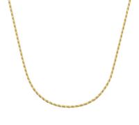 Giorgio Martello Milano - Kette diamantierte Kordelkette, vergoldet, Silber 925 Ketten 1 ct Gold