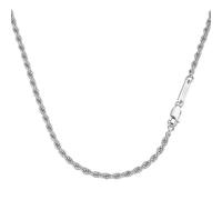 Silberkette "Kordelkette, massiv, Silber 925" Gr. 60, silber, GIORGIO MARTELLO MILANO, Halsketten, Damen, 60cm, Silber 925 (Sterlingsilber), Silberkette (92600800-60) silber