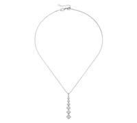 Giorgio Martello Milano Kette mit Zirkonia oder schwarzem Spinell, Silber 925/- Weiss