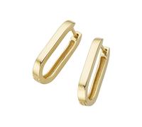 Giorgio Martello Milano - Klappcreolen ovale Form, Silber 925 Creolen Gold Damen