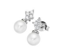 Giorgio Martello Milano - Ohrstecker mit Süßwasser-Perlen und Zirkonia, Silber 925 Ohrringe 1 ct Silber (47.19 € / 1 ct)