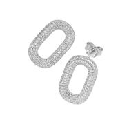 Giorgio Martello Milano Ohrstecker mit weißen Zirkonia, Silber 925