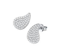 Paar Ohrstecker "Tropfenform, mit weißen Zirkonia, Silber 925", silber, GIORGIO MARTELLO MILANO, Ohrringe, Damen, Silber 925 (Sterlingsilber) (85733163-0) silber