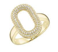 Giorgio Martello Milano Ring Ring mit weißen Zirkonia, Silber 925