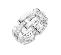 Giorgio Martello Milano Ring Ring mit weißen Zirkonia, Silber 925