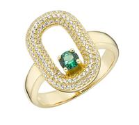 Giorgio Martello Milano Ring Ring mit Zirkonia und Kristallstein, Silber 925