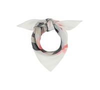 Giorgio Rimaldi Halstuch mit Karo-Muster - 55 x 55 cm Größe - Bandana für Damen und Herren - Nickituch perfekt für jede Jahreszeit Naturweiß