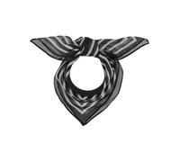 Giorgio Rimaldi Halstuch mit Streifen - 55 x 55 cm Größe - Bandana für Damen und Herren - Nickituch perfekt für jede Jahreszeit Schwarz