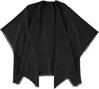 Giorgio Rimaldi® Poncho Damen - Hochwertiges Cape Aus Reinem Polyacryl - Wärmend & Hautfreundlich - Ideales Winter Accessoire - Unifarben - 120x150cm