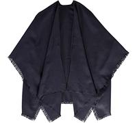 Giorgio Rimaldi® Poncho Damen - Hochwertiges Cape Aus Reinem Polyacryl - Wärmend & Hautfreundlich - Ideales Winter Accessoire - Unifarben - 120x150cm
