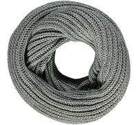 Giorgio Rimaldi Schlauchschal für Damen und Herren - 35 x 50 cm - Strick-Loop Schal - Einfarbiger Winterschal - Warm und weich Light Grey