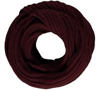 Giorgio Rimaldi Schlauchschal für Damen und Herren - 35 x 50 cm - Strick-Loop Schal - Einfarbiger Winterschal - Warm und weich Burgundy