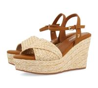 GIOSEPPO AlLKAJ Damen-Sandalen aus Bast, Naturfarben, mit Keilabsatz und Plattform, natur, 40 EU