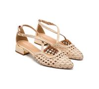 GIOSEPPO Ballerinas aus geflochtenem Leder, glänzend, elfenbein, 36 EU