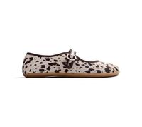 GIOSEPPO Barefoot Ballerina aus Leder mit Kuh-Druck, Topper-System, Verstellbarer Klettverschluss, garantiert natürliches Gehen, herausnehmbare Einlegesohle, dünne Sohle, flexibel und leicht, breite