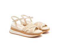 GIOSEPPO Boskawen Rafia Plateau-Sandalen, natur, 35 EU