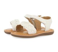 GIOSEPPO Cremefarbene Sandalen aus Leder mit geflochtenem Verschluss und verstellbarem Verschluss für Baby-Flüsche, elfenbein, 26 EU